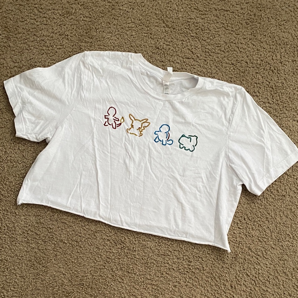 Pokemon Women’s White Crop Top LARGE